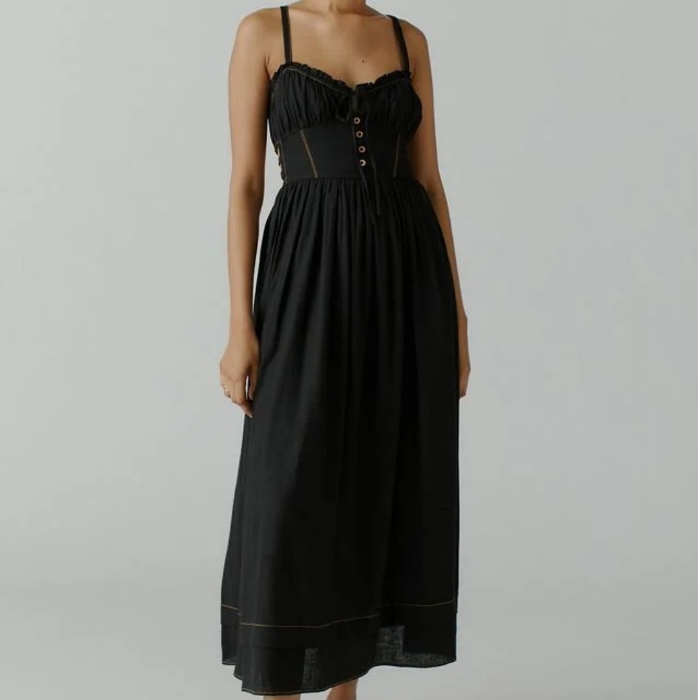 ⭐️3/$20⭐️ Linen Corset Maxi Dress
